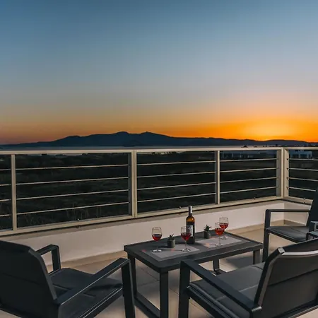 Naxos Cube Panoramic Views Maisonette With Sea View 2 Min Walk To Pláka