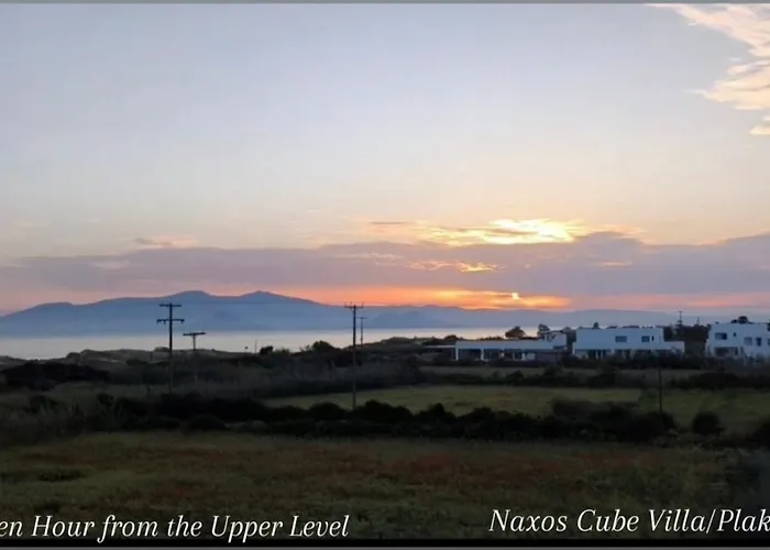 公寓 Naxos Cube Villa Panoramic Views Maisonette With Sea View 2 Min Walk To Plaka Beach *